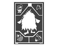 Kreul 74850 - Window Style sjabloon klein monster A5