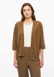 s.Oliver Strickjacke V-hals Driekwart mouw Katoen Bruin Maat S