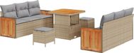 vidaXL Tuinbank Set 11 st Beige en Lichtgrijs