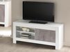 MADONNA Meuble tv-hifi 1 porte blanc laqué/béton laqué