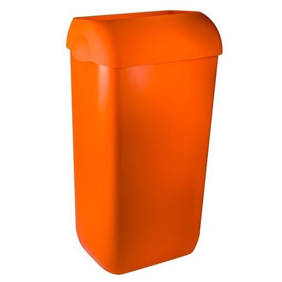 WillieJan Marplast afvalbak â€“ Oranje â€“ 23 liter â€“ met hidden cover â€“ muurbevestiging of vrijstaand