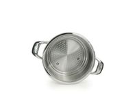 Ecovitam 2621-20 stoominzetstuk, roestvrij staal 18/10 + bakeliet (handgreep), verchroomd, 20 cm