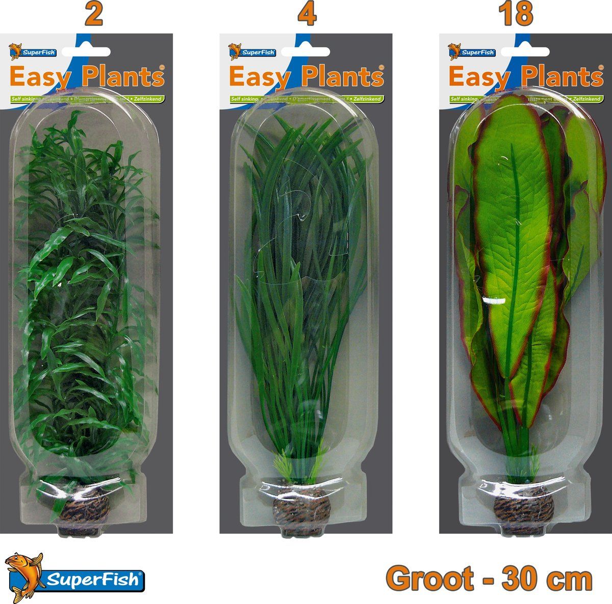 SuperFish Easy Plants Aquarium kunst planten groot (Combinatieset 2)