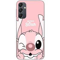 Maniacase Coque Pour Samsung galaxy A24 Stitch Angel mignon fond rose