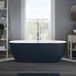 Hudson Reed Otterton Baignoire Autoportante Moderne Ovale avec Deux Dossiers - Bleu (Regal Blue) et Trop-plein Chromé | 160cm x 75cm