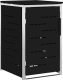 vidaXL Containerombouw voor 1 afvalbak van 240L, Zwart