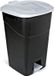Poubelle à pédale 60 Litres - Base noire/couvercle gris