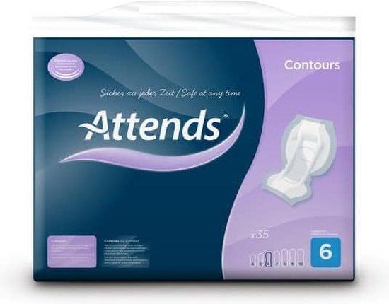 Attends Contours 6 Incontinentie - 35 stuks - Incontinentie-inlegkruisjes
