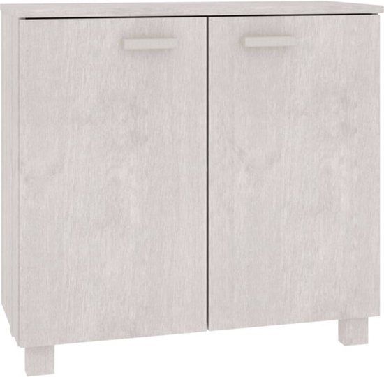 vidaXL Dressoir HAMAR 85x35x80 cm massief grenenhout wit