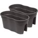 KHW Jardinière de balcon »Flowerclip XL«, lot de 2 (anthracite)