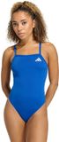 Adidas Performance Zwempak Met V-Rug En Dunne Bandjes - Dames - Blauw