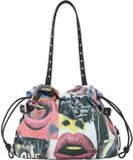 Desigual Shopper Graffiato Fabric Shopping Bag Estate Blue