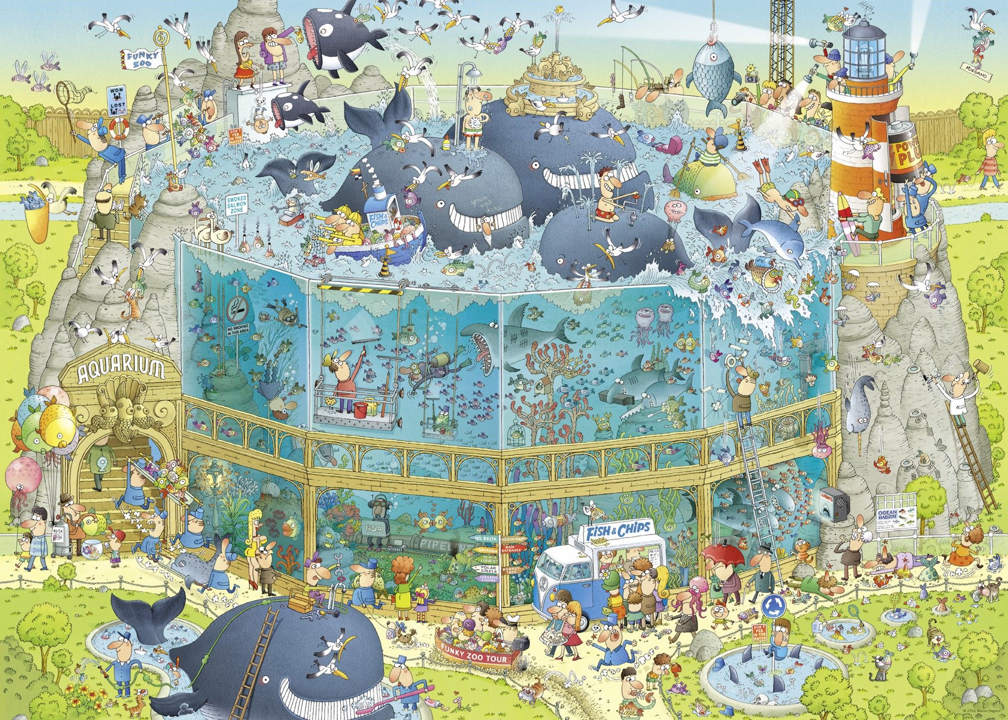 Heye Degano - Funky Zoo - Ocean Habitat - 1000 stukjes puzzel