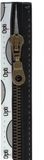 Opti Prym Ritssluiting Metaal 6mm Antiek Messing Deelbaar Zwart #000 45 cm