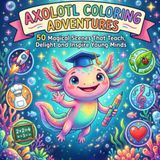 Axolotl Coloring Adventures: 50 Magical Scenes That Teach, Delight and Inspire Young Minds