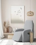 Italian Bed Linen Modieuze elastische stoelbekleding, lichtgrijs, standaardmaat