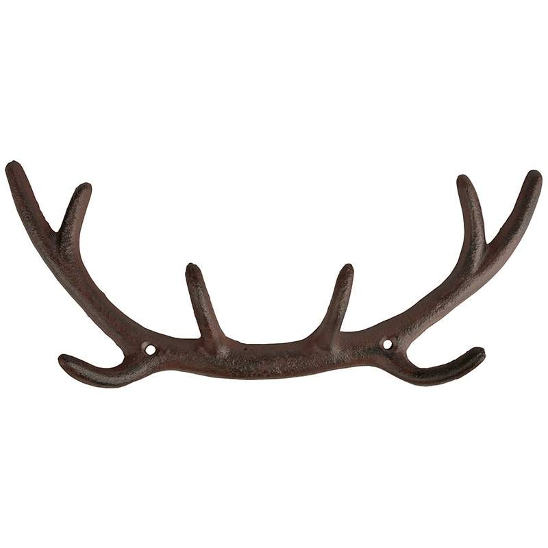 Esschert Design Gietijzeren kapstok hertengewei met 6 haken S