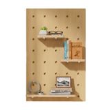 JORDAN&JUDY Organisateur Panneau Perforé en Boîte en Bois Massif, 40 cm × 60 cm, Couleur Bois Naturel