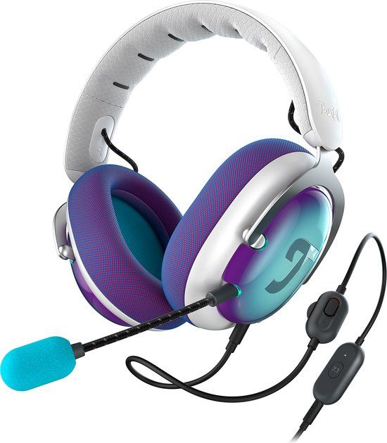 Teufel ZOLA - Bedrade over-ear gaming headset - Home-office - 7.1 binaurale surround sound - lichtgrijs Grape & Aqua