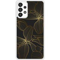 Samsung Bedrukt siliconen hoesje compatibel met Galaxy A53 5G Golden flowers