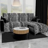 PETTI Artigiani Italiani - Hoekbank, bankovertrek met schiereiland, 3-zitsbankhoes met eiland rechts, bankovertrek met chaise longue, zabrato, 100% Made in Italy