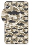 Tank Jerry Fabrics Tank Hoeslaken Camouflage - Eenpersoons - 90 x 200 cm - Katoen