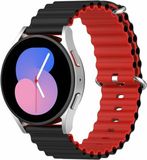 By Qubix Qubix Garmin Venu 2 - Ocean Style bandje - Zwart - rood - rubber