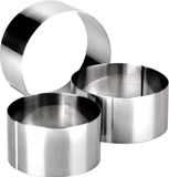 Ibili Kookring - Set van 3 stuks - RVS - Grijs