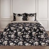 Dommelin Dekbedovertrek Magnolia Satijn 400tc Zwart 140x200/220 cm