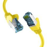 Patchkabel RJ45 PATCHKABEL mit CAT7 ROHKABEL GELB 1m, S/FTP PIMF Netzwerkkabel LAN DSL - 1 VPE = 10 Stück