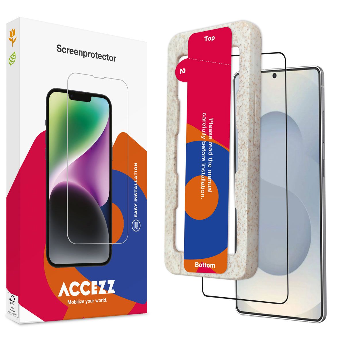 Accezz Gehard Glas Full Cover Screenprotector met applicator Samsung Galaxy S25 Edge