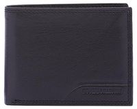 Coveri Collection Portefeuille homme cuir véritable Bleu, Noir, Marron foncé Black B UNICA 9x11x2.5 cm