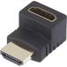 SpeaKa Professional HDMI Adapter [1x HDMI-stekker - 1x HDMI-bus] 270° naar boven haaks Vergulde steekcontacten