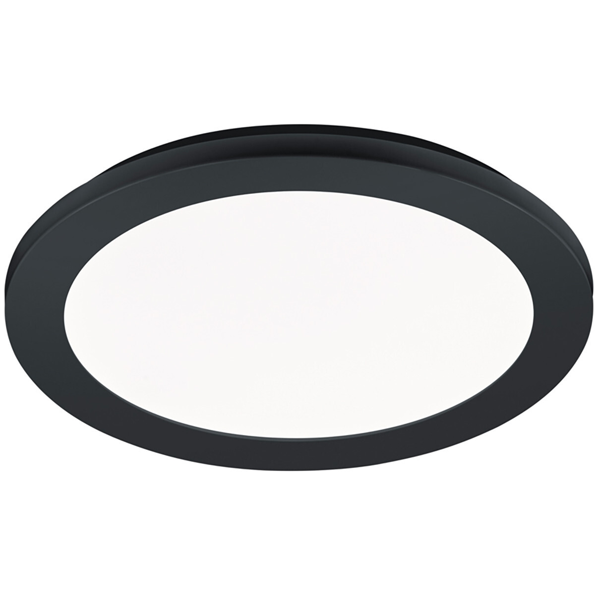 BES LED LED Plafondlamp - Trion Camy - Opbouw Rond 15W - Spatwaterdicht IP44 - Dimbaar - Warm Wit 3000K - Mat Zwart