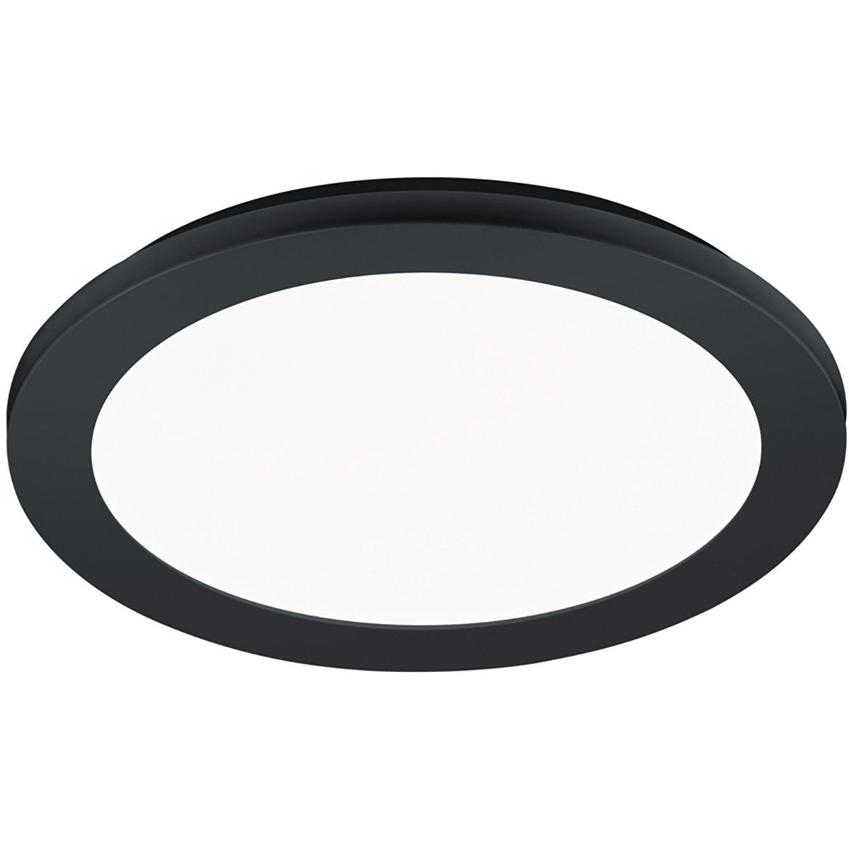 BES LED Trion Camy LED Plafondlamp - 15W - Rond - IP44 - Dimbaar - 3000K - Zwart
