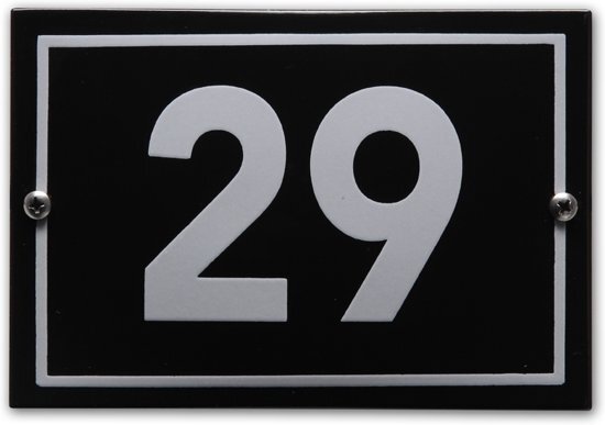 EmailleDesignÂ® Huisnummer model Phil nr. 29