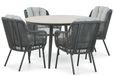 Santika Furniture Santika Nanda/Vienna 120 cm dining tuinset 5-delig