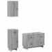 vidaXL - 3-delig - badkamerkast - set - EDE - Grijs - Sonoma - Bewerkt - hout
