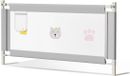 Hong Kong Qiyuan Technology Limited Barrière de lit - 150 CM - Rail de lit réglable - Universel - Gris avec filet de réception