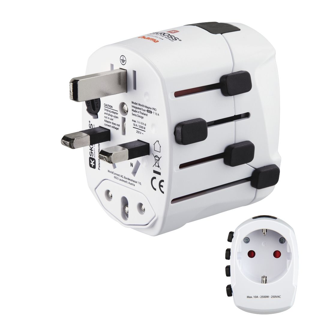 Hama World Travel Pro - Reisadapter - Universeel - Wit