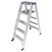 Tubesca tabouret escabeau double face pliable - 2 à 8 marches