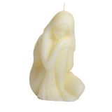 Dekohelden24 Hoogwaardige kaars gemaakt van sojawas als vrouwenlichaam, Venus figuur, ivoor kleuren, grootte: L/B/H ca. 8 x 7 x 12 cm
