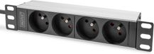 DIGITUS DN-95418-FR - Multiprise - 1U - 10 pouces (254 mm) - Disposition française - Montage en rack dans une armoire réseau