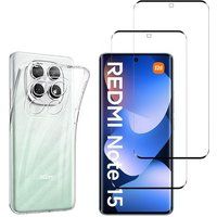 Phonillico® Coque pour Xiaomi Redmi Note 15 4G/5G et 2 Verres Trempé Film Protection Ecran