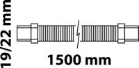 Kirchhoff MS dubbele verloopnippel, chroom, 1"BU x 3/4"BU