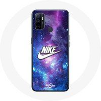 Nike Hoesje voor Oppo A53 Nike Logo White Coloured Space Maniacase