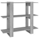 VidaXL Boekenkast/kamerscherm 100x30x87 cm grijs eikenkleurig