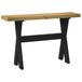 VidaXL Wandtafel NOAIN X-vormige poten 120x30x75 cm massief hout