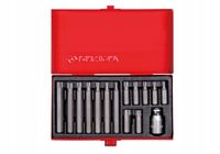King Tony Torx bitset 10 mm T20-T55, 15 onderdelen in metalen cassette