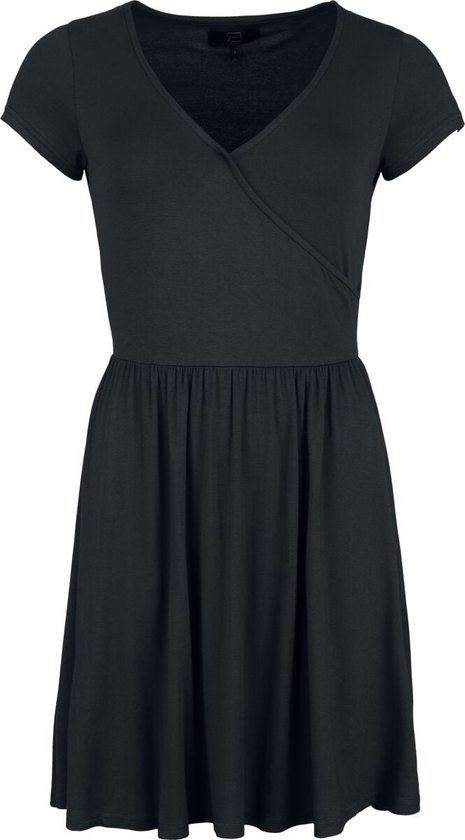 R.E.D. by EMP R.E.D. Rock-Engineered Design Zwarte Middellange Jurk met V-hals - Dames - M